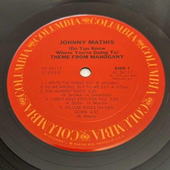 LP Vinyl Johnny Mathis I Only Have Eyes For You with Dust Cover and Sleeve - Picture 5 of 7